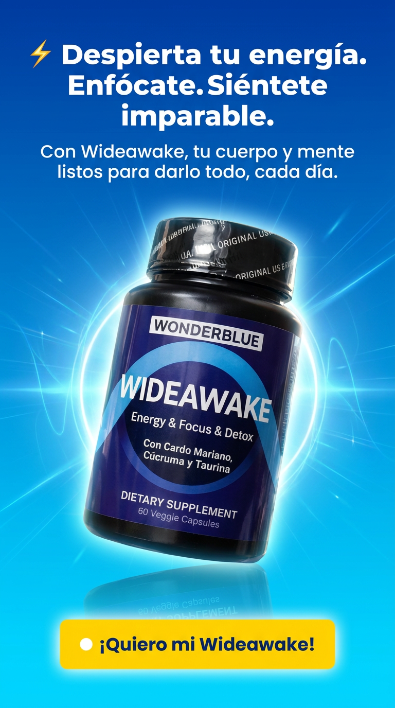 WIDEAWAKE X 60 CAPSULAS-El Secreto para Mantenerte Enfocado Sin Bajones de Energía
