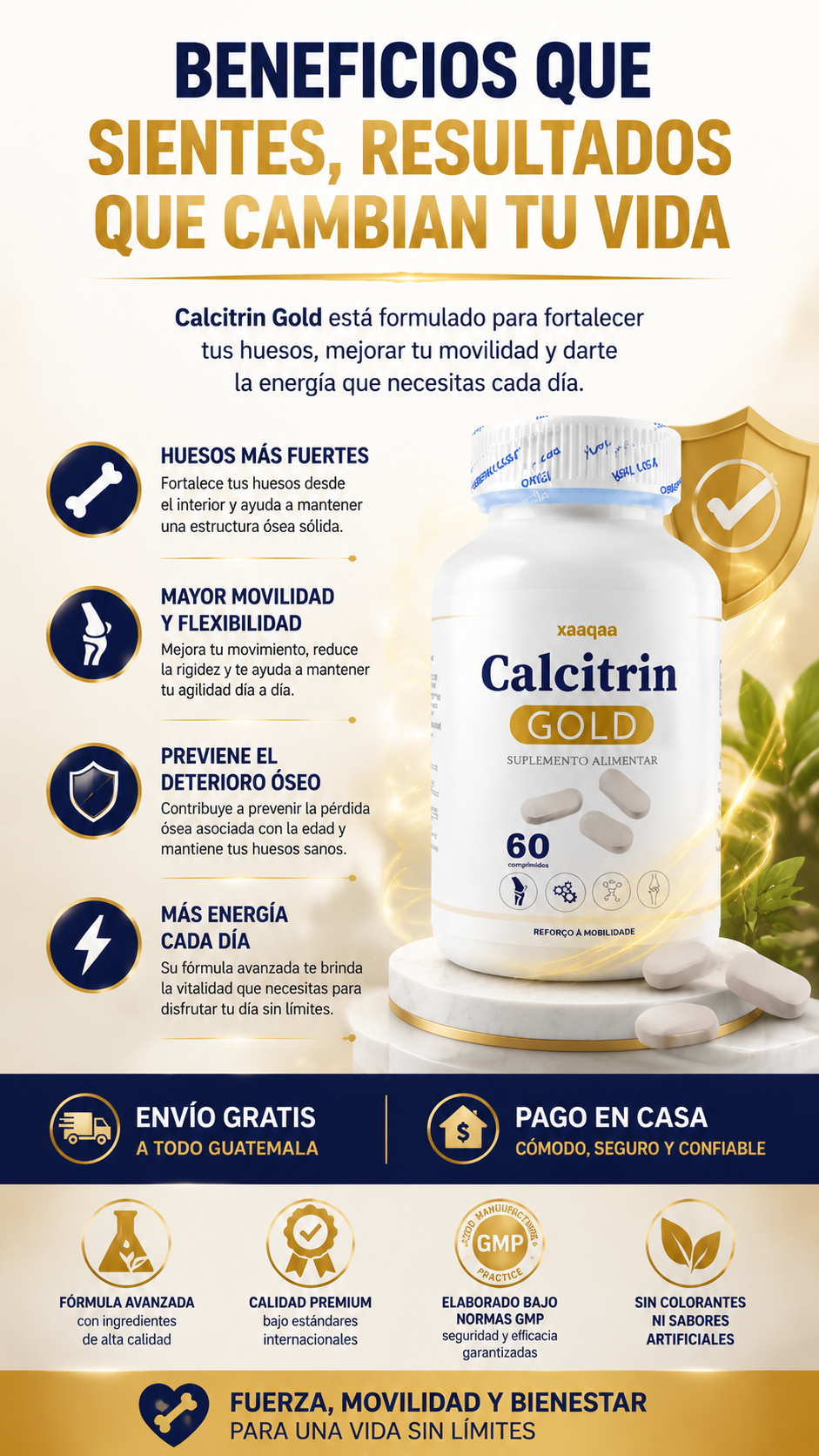 CALCITRIN GOLD™ – Apoyo Diario para Tu Movilidad y Flexibilidad X 60 CAPSULAS