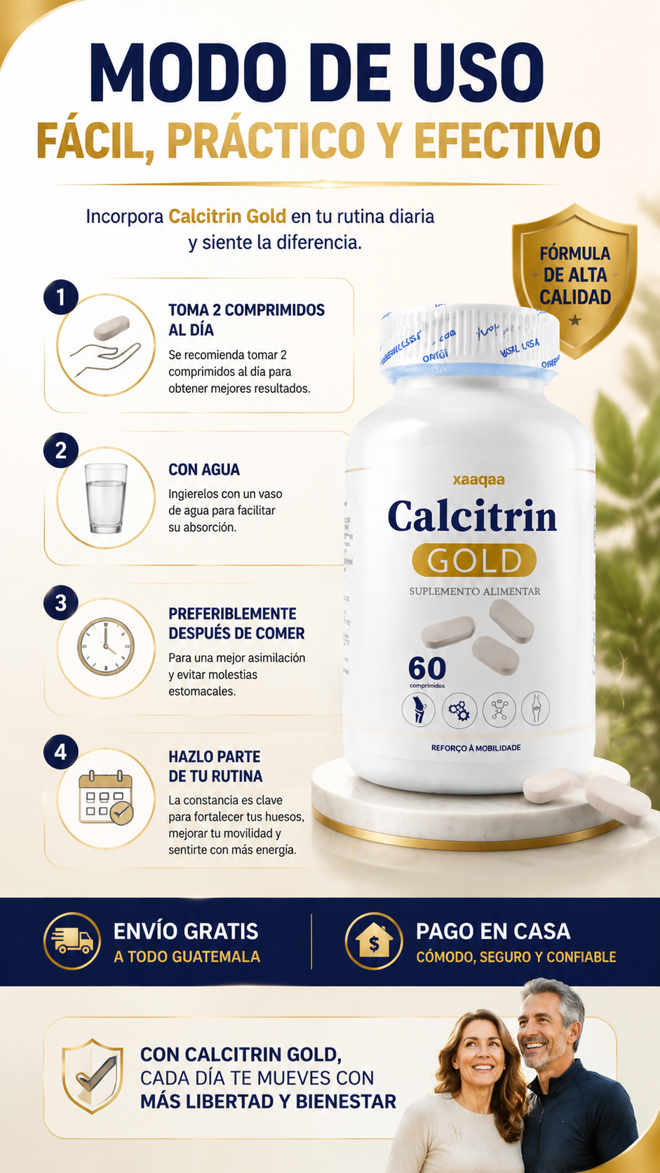 CALCITRIN GOLD™ – Apoyo Diario para Tu Movilidad y Flexibilidad X 60 CAPSULAS