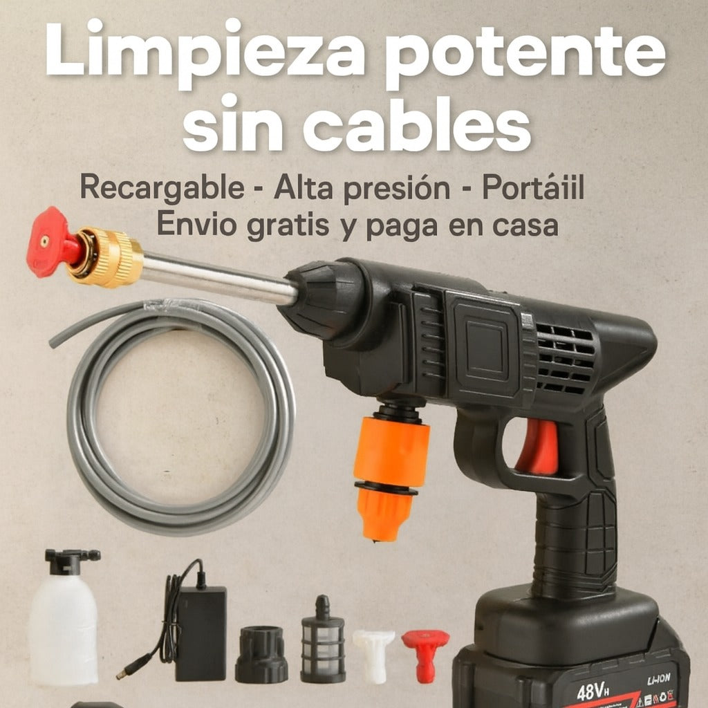 ¡Hidrolavadora Portátil 48V! Lleva el poder del lavado profesional donde tú quieras