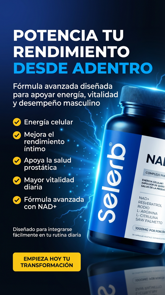 Selerb NAD+ | 60 Cápsulas de Energía Celular y Vitalidad