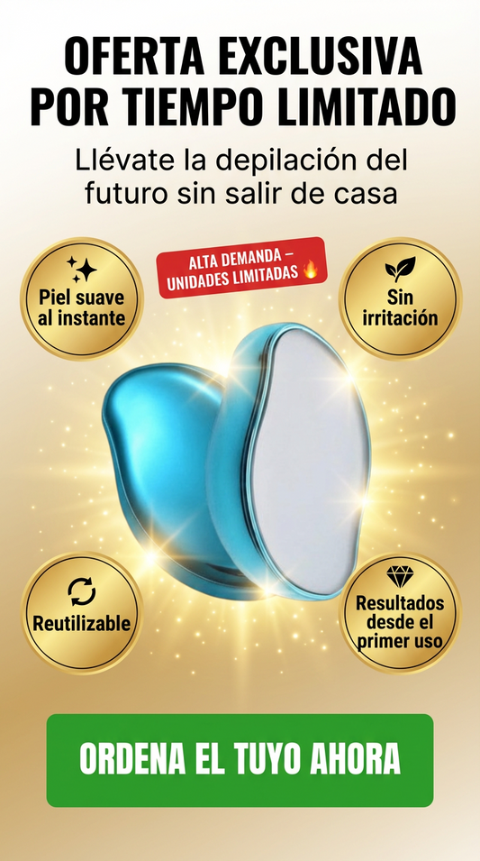 Elimina el Vello Sin Cuchillas – Depiladora de Cristal