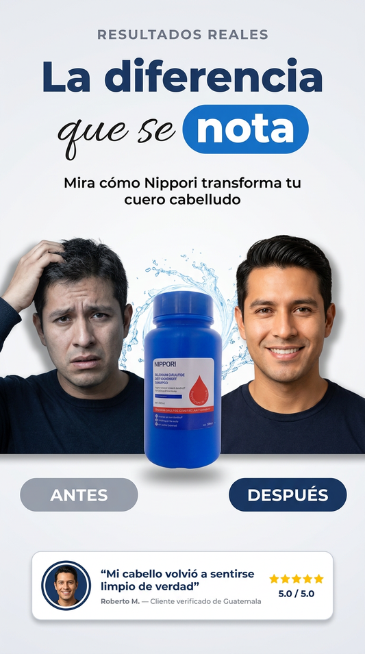 Nippori 300 ml: adiós caspa, picazón e irritación del cuero cabelludo