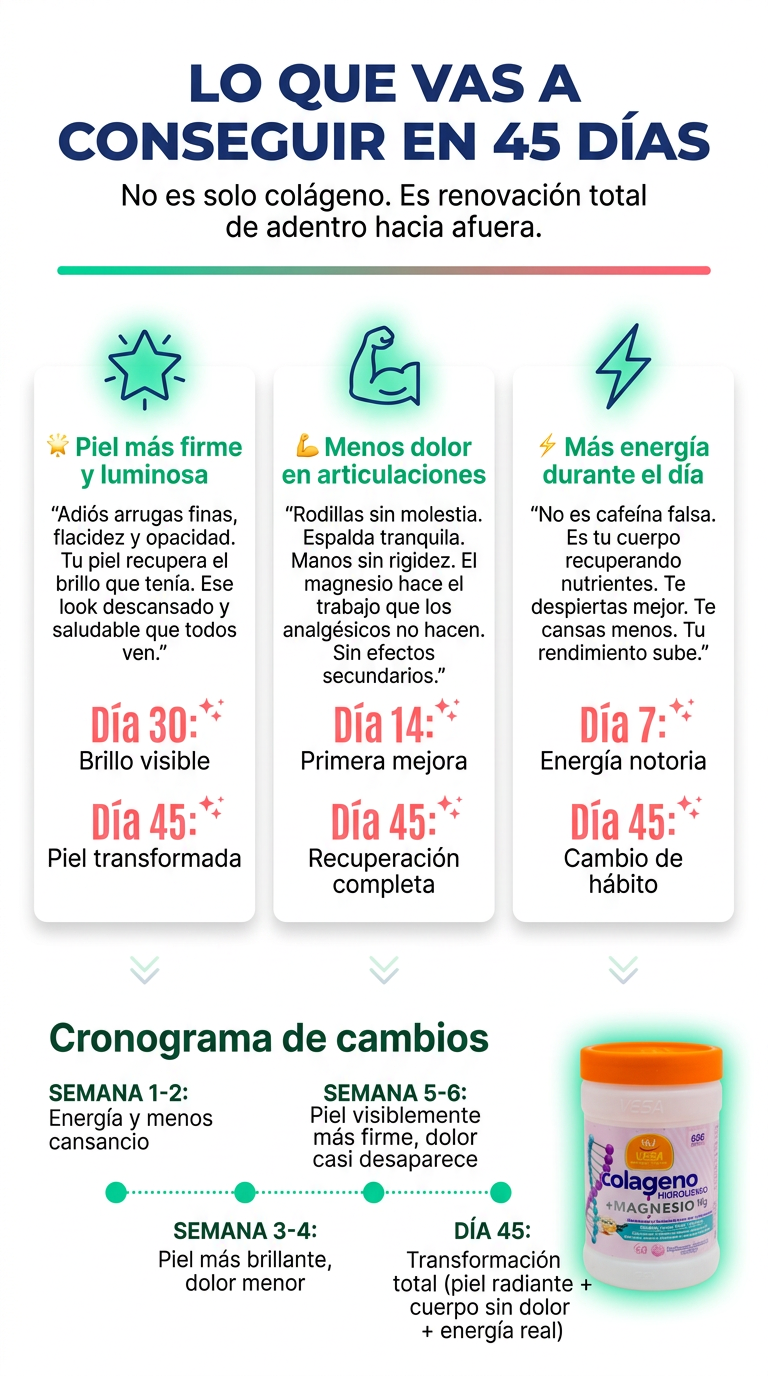 Colágeno Hidrolizado VESA: Piel + Energía + Sin dolor en 45 días x600 gramos